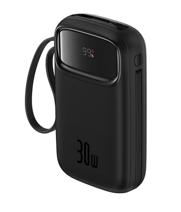 Pin sạc dự phòng Baseus Qpow2 màn hình số 10.000mAh 30W Đen