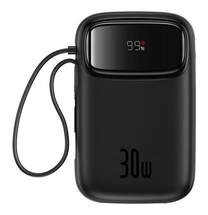 Pin sạc dự phòng Baseus Qpow2 màn hình số 10.000mAh 30W Đen