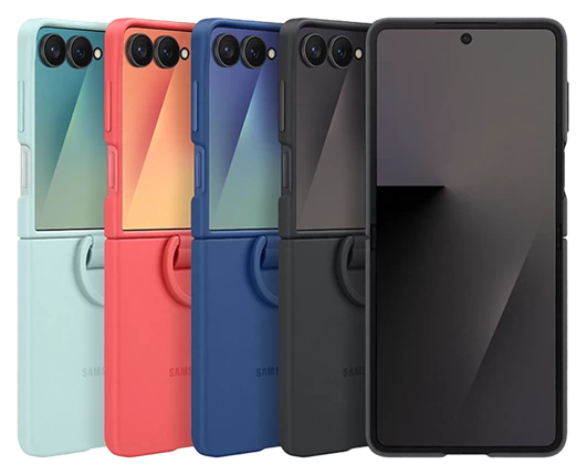 Ốp lưng Silicone kèm vòng Galaxy Z Flip7 Xanh Blue