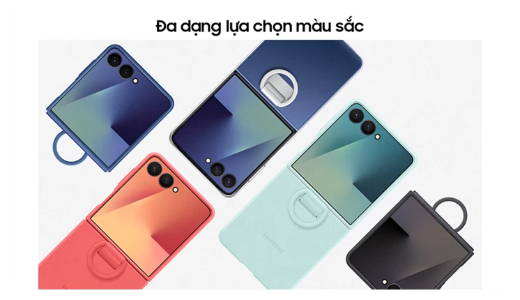 Ốp lưng Silicone kèm vòng Galaxy Z Flip7 Xanh Blue