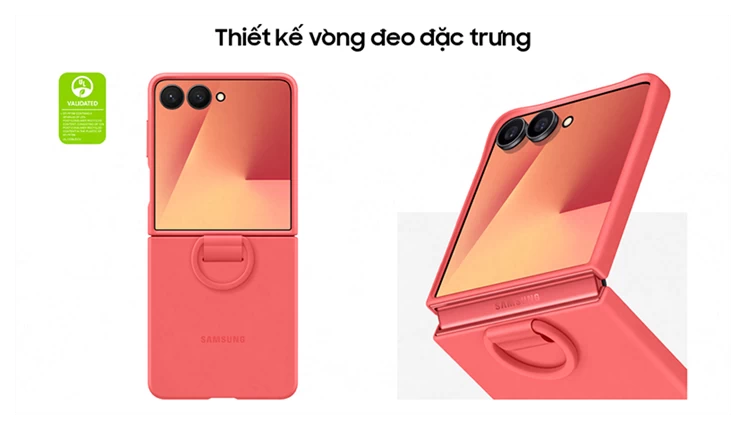 Ốp lưng Silicone kèm vòng Galaxy Z Flip7 Xanh Blue