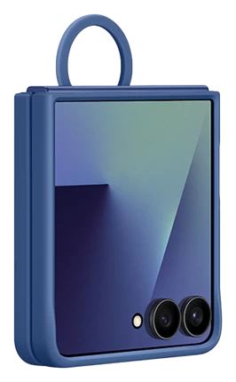 Ốp lưng Silicone kèm vòng Galaxy Z Flip7 Xanh Blue