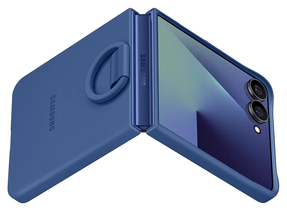 Ốp lưng Silicone kèm vòng Galaxy Z Flip7 Xanh Blue