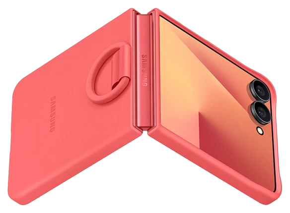Ốp lưng Silicone kèm vòng Galaxy Z Flip7 Đỏ 