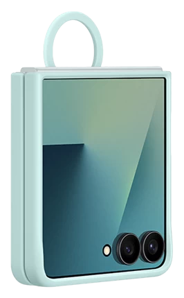 Ốp lưng Silicone kèm vòng Galaxy Z Flip7 Xanh Mint