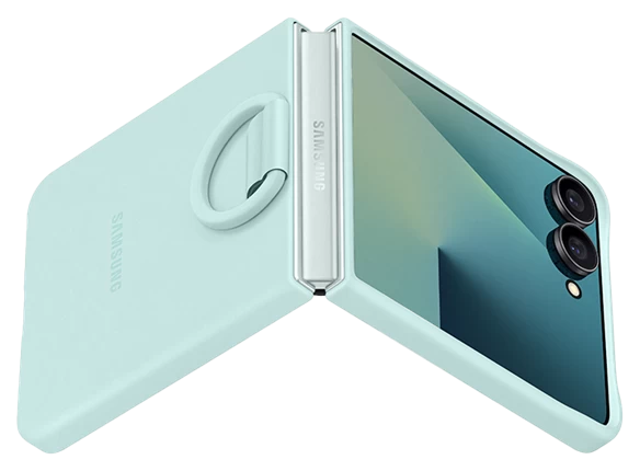 Ốp lưng Silicone kèm vòng Galaxy Z Flip7 Xanh Mint