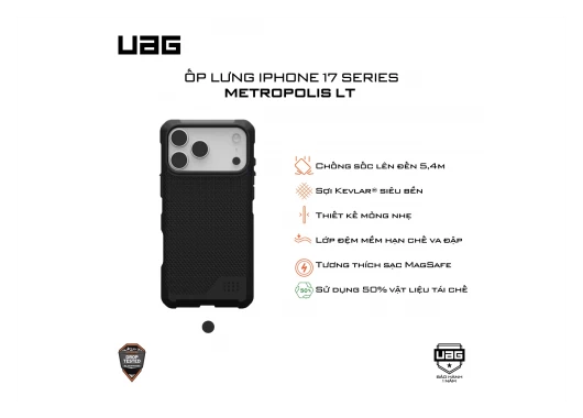 Ốp lưng UAG Metropolis LT Kevlar cho iPhone 17 Pro Max