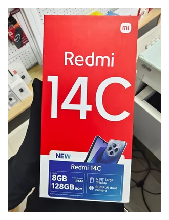 Điện thoại di động REDMI 14C 6.88/MTK Helio G81 Ultra/4G/128G/50M+QVGA/13M/5160mAh (2409BRN2CA)/TN - TBH