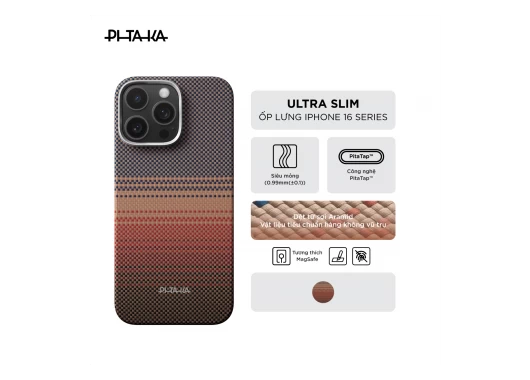 Ốp lưng PITAKA Ultra-Slim (with PitaTap) iPhone 16 Pro Max