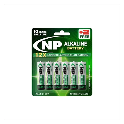 Pin Alkaline NP AA - LR6 (EG) Vỉ 4 Viên Tặng 2 Viên