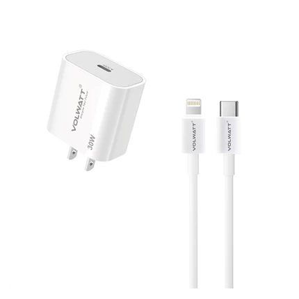 Bộ củ cáp Bộ sạc siêu nhanh 30w C to Lightning