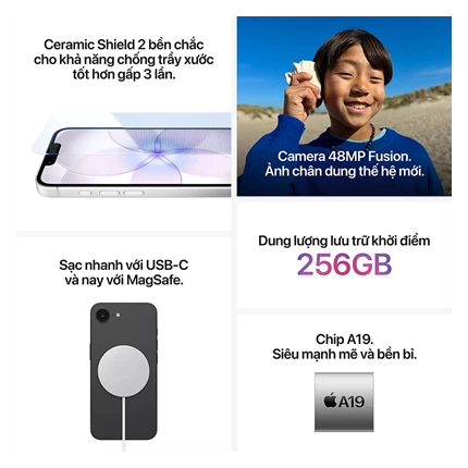 iPhone 17e 512GB - Chính hãng Apple Việt Nam Đen