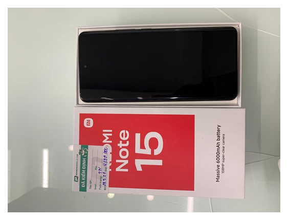 ĐIỆN THOẠI DI ĐỘNG (TEL) REDMI NOTE 15 6.77"/MTK Helio G100-Ultra/6G/128G/108MP+2MP/20MP/6000mAh (2510DRA23E)/ĐEN (6932554476113 - Cũ