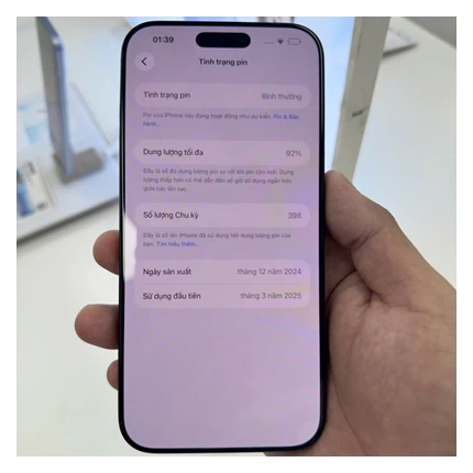 ĐTDĐ Apple iPhone 16 Pro Max 256GB Black Titanium_MYWV3VN/A - SDRY5H7RYWD - MYWV3VN - Cũ