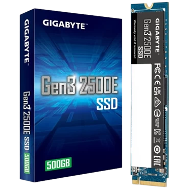 Ổ cứng SSD Gigabyte 500GB M.2 2280 PCIe NVMe Gen 3x4 (Đọc 2400MB/s, Ghi 1800MB/s) - (GAG325E500G ) - Chính Hãng