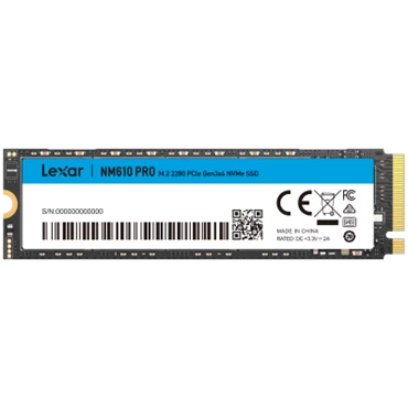 Ổ cứng SSD Lexar NM610PRO M.2 2280 PCIe Gen3x4 NVMe (500GB) - NM610P500G-RNNNG - Chính hãng