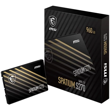 Ổ cứng SSD MSI SPATIUM S270 960GB SATA III 2.5 inch (Đọc 500MB/s, Ghi 400MB/s) - Chính hãng