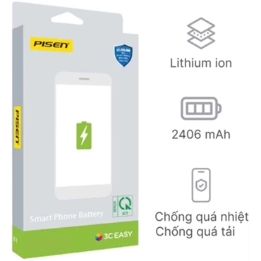 Pin iPhone 13 mini Chính Hãng PISEN Dung lượng chuẩn 2406mAh