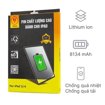 Pin iPad Air 3 chính hãng Vmas