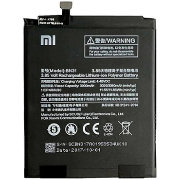 Thay pin Mi A1 / Mi 5x / Note 5a (BN31)