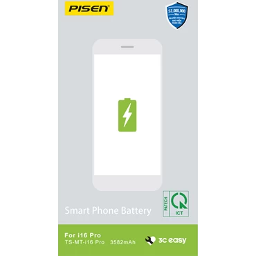 Pin iPhone 16 Pro chính hãng Pisen dung lượng chuẩn 3582mAh
