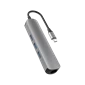 Cổng chuyển HyperDrive HDMI 4K 6-in-1 USB-C Hub (HD233B) - Chính hãng Gray