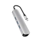 Cổng chuyển HyperDrive HDMI 4K 6-in-1 USB-C Hub (HD233B) - Chính hãng Silver