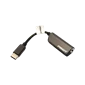 Cáp chuyển đổi Pisen 2 in 1 Zinc Alloy (Dual Type C, 3.5mm, 12cm) Black