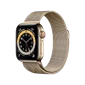 Apple Watch Series 6 - GPS + LTE, 44mm - Vỏ Thép Dây Thép - Chính hãng Gold