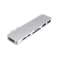 HYPERDRIVE DUO 7-IN-2 HDMI 4K60HZ WITH CABLE USB-C HUB - Chính hãng Silver