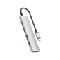 Cổng chuyển HYPERDRIVE BAR 6 IN 1 USB-C HUB HD22E - Chính hãng Silver