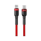 Dây sạc PISEN Quick PD20W Lightning & Type-C (C To L) 3A braided 1000mm Đỏ 