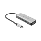 Cổng chuyển đổi Hyperdrive HDMI 4K60HZ 4-IN-1 USB-C Hub (HD41) Gray