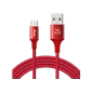 Cáp bện dù sạc nhanh Type-C Bagi dài 2m CS200 - Chính Hãng Đỏ 