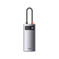 HUB chuyển đổi Baseus Metal Gleam Type-C 4 trong 1 - Chính Hãng Xám