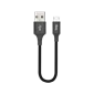 Cáp dù sạc nhanh Micro USB Bagi dài 20cm MS20 Màu Đen