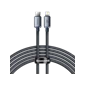 Cáp Baseus Crystal Shine USB-C to Lightning 1.2M - Chính Hãng Màu Đen
