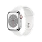 Apple Watch Series 8 - GPS + Cellular, 41mm - Viền thép dây cao su White