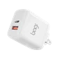 Củ sạc nhanh Bagi 30W 2 cổng USB Type-C PD30W Trắng