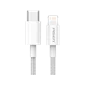 Cáp Pisen Quick PD 20W (Type-C to Lightning) 1200mm - Chính hãng Trắng