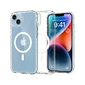 Ốp Lưng Spigen Crystal Hybrid Magfit White iPhone 14 - Chính hãng Trong suốt