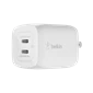Sạc nhanh Belkin 65W Gan2, 2 x USB-C PD PPS - Chính Hãng