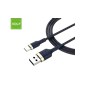 Cáp Golf USB-A to Type-C 2.4A GC-71T dây dù 1M Xanh Đen
