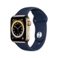 Apple Watch Series 6 (4G) 44mm - Viền thép dây cao su - Chính hãng Gold - Xanh dương