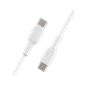 Cáp USB Type C - Lightning, 1 mét, vỏ dù, công suất 30w, màu trắng Belkin - Cũ