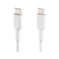 Cáp USB Type C - Lightning, 1 mét, vỏ dù, công suất 30w, màu trắng Belkin - Cũ