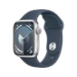 Apple Watch Series 9 - GPS, 41mm - Vỏ Nhôm Dây Cao Su Bạc