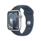 Apple Watch Series 9 - GPS, 45mm - Vỏ Nhôm Dây Cao Su Bạc