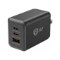 Củ sạc 9Fit PD 65W 1A2C GaN - Chính hãng Màu Đen