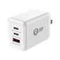 Củ sạc 9Fit PD 65W 1A2C GaN - Chính hãng Trắng